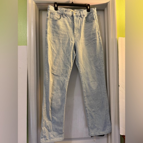Madewell 90’s Straight Light Wash Blue Jeans - Picture 1 of 11
